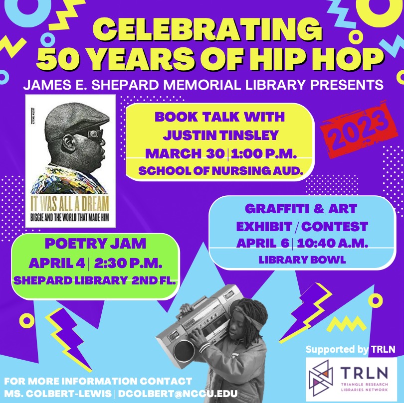 Event flyer with image of Biggie Smalls and Black person carrying a stereo.